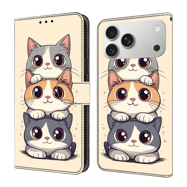 水晶般彩繪素食皮革手機殼，適用於 iPhone 17e / 16e、iPhone 17 Pro Max、iPhone 17 Pro、iPhone 17
