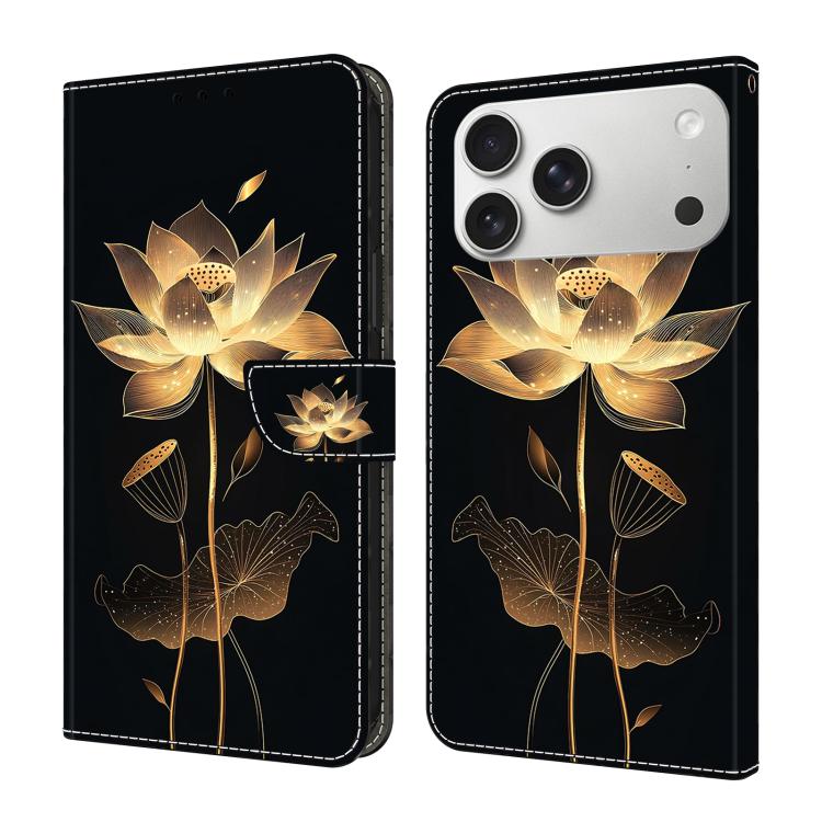 水晶般彩繪素食皮革手機殼，適用於 iPhone 17e / 16e、iPhone 17 Pro Max、iPhone 17 Pro、iPhone 17