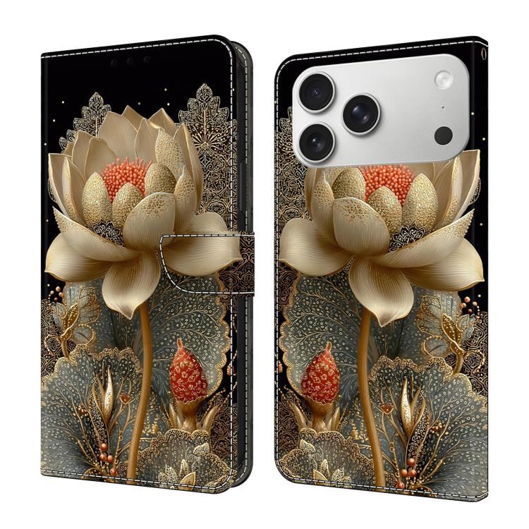 水晶般彩繪素食皮革手機殼，適用於 iPhone 17e / 16e、iPhone 17 Pro Max、iPhone 17 Pro、iPhone 17