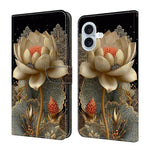 水晶般彩繪素食皮革手機殼，適用於 iPhone 17e / 16e、iPhone 17 Pro Max、iPhone 17 Pro、iPhone 17