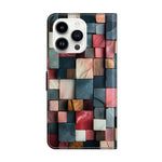 水晶般彩繪素食皮革手機殼，適用於 iPhone 15 Pro Max、iPhone 15 Pro、iPhone 14 / 13、iPhone 14 Pro