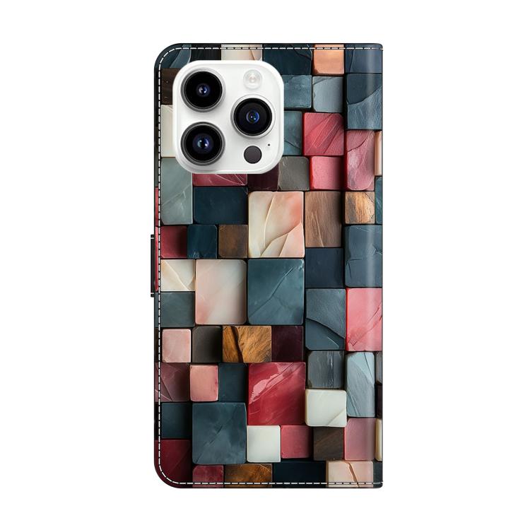 水晶般彩繪素食皮革手機殼，適用於 iPhone 15 Pro Max、iPhone 15 Pro、iPhone 14 / 13、iPhone 14 Pro