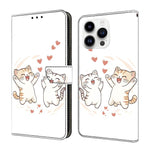 水晶般彩繪素食皮革手機殼，適用於 iPhone 15 Pro Max、iPhone 15 Pro、iPhone 14 / 13、iPhone 14 Pro