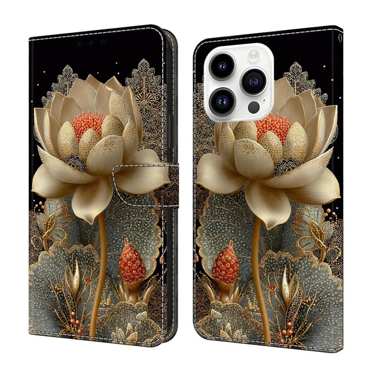 水晶般彩繪素食皮革手機殼，適用於 iPhone 15 Pro Max、iPhone 15 Pro、iPhone 14 / 13、iPhone 14 Pro