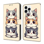 水晶般彩繪素食皮革手機殼，適用於 iPhone 15 Pro Max、iPhone 15 Pro、iPhone 14 / 13、iPhone 14 Pro