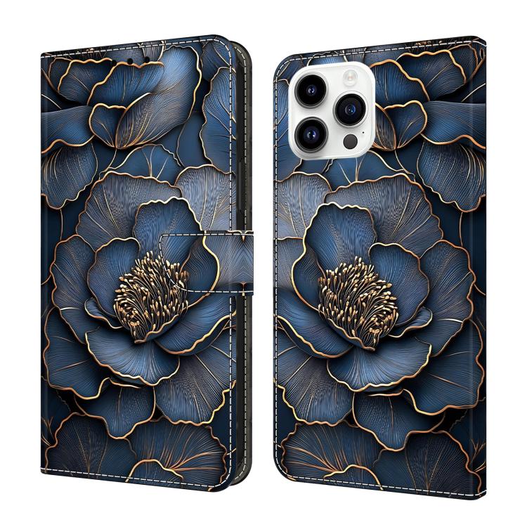 水晶般彩繪素食皮革手機殼，適用於 iPhone 15 Pro Max、iPhone 15 Pro、iPhone 14 / 13、iPhone 14 Pro