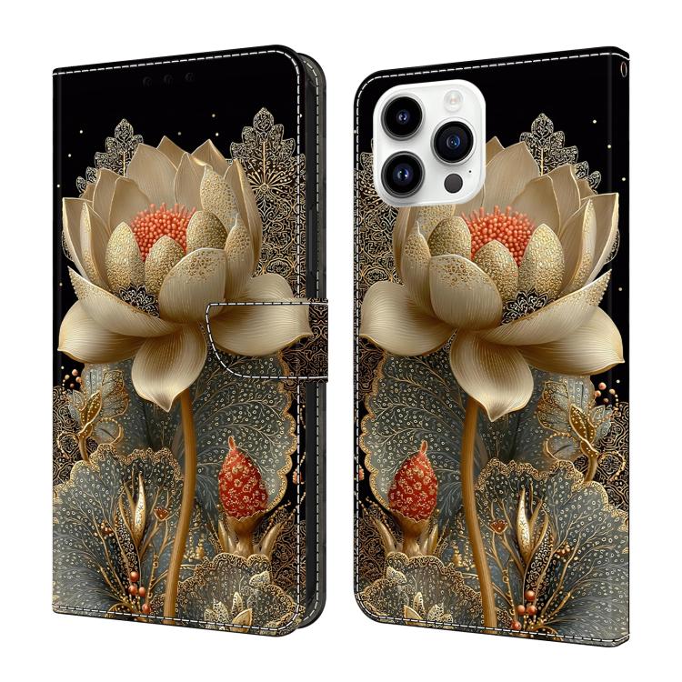水晶般彩繪素食皮革手機殼，適用於 iPhone 15 Pro Max、iPhone 15 Pro、iPhone 14 / 13、iPhone 14 Pro