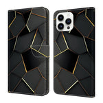 水晶般彩繪素食皮革手機殼，適用於 iPhone 15 Pro Max、iPhone 15 Pro、iPhone 14 / 13、iPhone 14 Pro