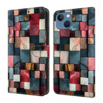 水晶般彩繪素食皮革手機殼，適用於 iPhone 15 Pro Max、iPhone 15 Pro、iPhone 14 / 13、iPhone 14 Pro