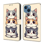 水晶般彩繪素食皮革手機殼，適用於 iPhone 15 Pro Max、iPhone 15 Pro、iPhone 14 / 13、iPhone 14 Pro