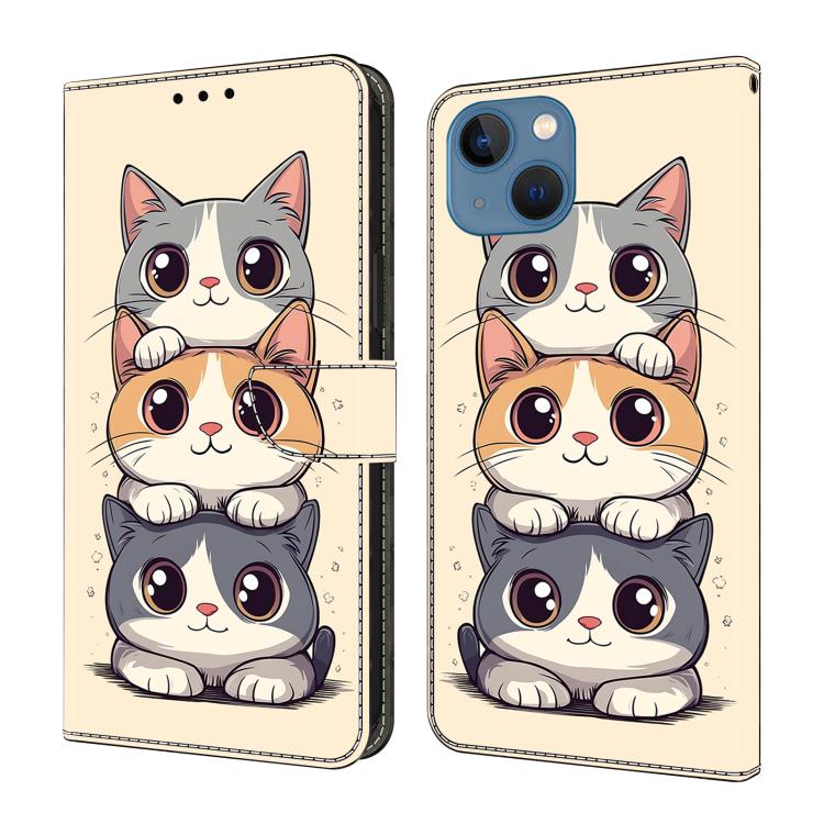 水晶般彩繪素食皮革手機殼，適用於 iPhone 15 Pro Max、iPhone 15 Pro、iPhone 14 / 13、iPhone 14 Pro