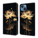 水晶般彩繪素食皮革手機殼，適用於 iPhone 15 Pro Max、iPhone 15 Pro、iPhone 14 / 13、iPhone 14 Pro