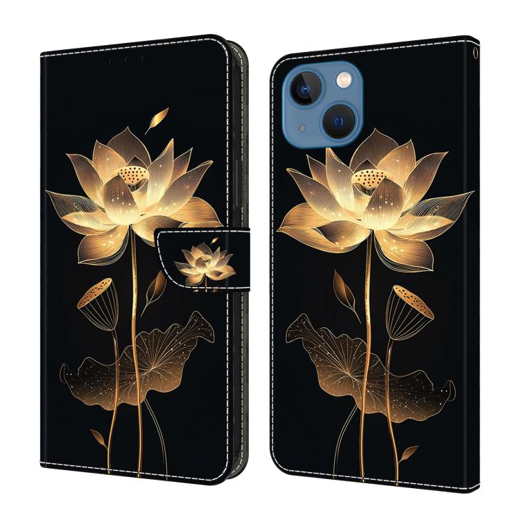 水晶般彩繪素食皮革手機殼，適用於 iPhone 15 Pro Max、iPhone 15 Pro、iPhone 14 / 13、iPhone 14 Pro
