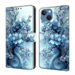 水晶般彩繪素食皮革手機殼，適用於 iPhone 15 Pro Max、iPhone 15 Pro、iPhone 14 / 13、iPhone 14 Pro