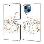 水晶般彩繪素食皮革手機殼，適用於 iPhone 15 Pro Max、iPhone 15 Pro、iPhone 14 / 13、iPhone 14 Pro