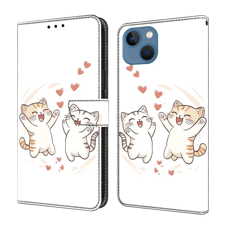 水晶般彩繪素食皮革手機殼，適用於 iPhone 15 Pro Max、iPhone 15 Pro、iPhone 14 / 13、iPhone 14 Pro