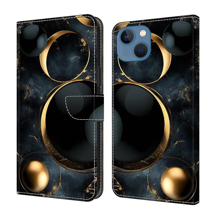 水晶般彩繪素食皮革手機殼，適用於 iPhone 15 Pro Max、iPhone 15 Pro、iPhone 14 / 13、iPhone 14 Pro