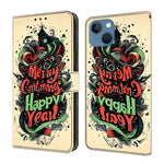 水晶般彩繪素食皮革手機殼，適用於 iPhone 15 Pro Max、iPhone 15 Pro、iPhone 14 / 13、iPhone 14 Pro