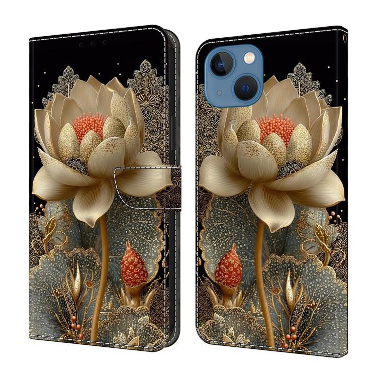 水晶般彩繪素食皮革手機殼，適用於 iPhone 15 Pro Max、iPhone 15 Pro、iPhone 14 / 13、iPhone 14 Pro
