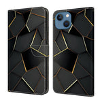 水晶般彩繪素食皮革手機殼，適用於 iPhone 15 Pro Max、iPhone 15 Pro、iPhone 14 / 13、iPhone 14 Pro