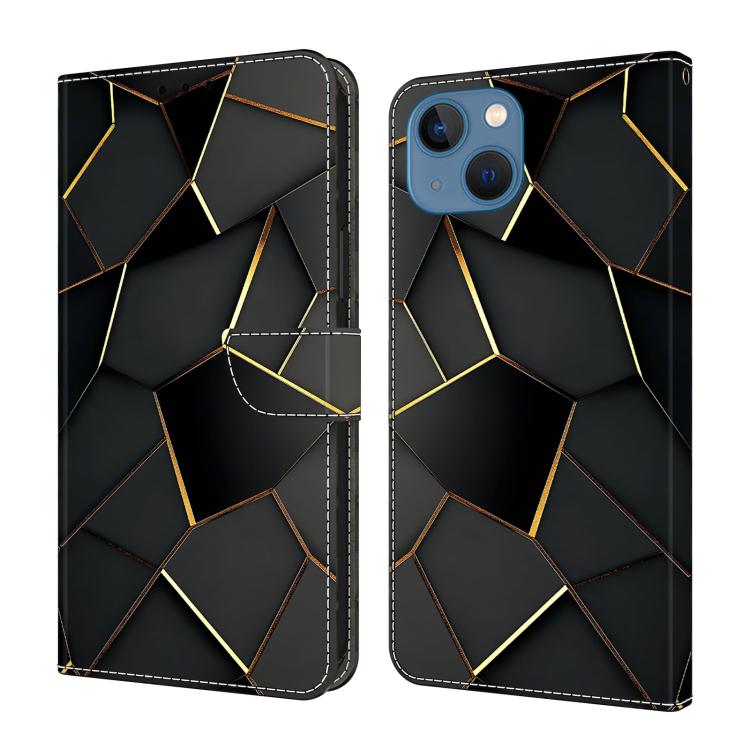 水晶般彩繪素食皮革手機殼，適用於 iPhone 15 Pro Max、iPhone 15 Pro、iPhone 14 / 13、iPhone 14 Pro
