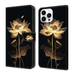 水晶般彩繪素食皮革手機殼，適用於 iPhone 15 Pro Max、iPhone 15 Pro、iPhone 14 / 13、iPhone 14 Pro