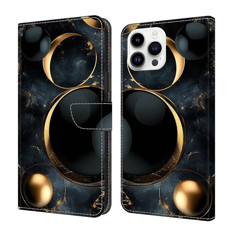 水晶般彩繪素食皮革手機殼，適用於 iPhone 15 Pro Max、iPhone 15 Pro、iPhone 14 / 13、iPhone 14 Pro