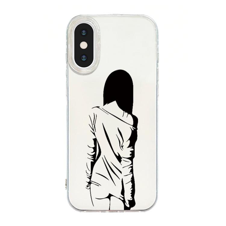 透明框 IMD 奶油色手機殼，適用於 iPhone 11 Pro Max，適用於 iPhone 11，適用於 iPhone 11 Pro，適用於 iPhone X / XS，適用於 iPhone XR，適用於 iPhone XS Max，適用於 iPhone 8 Plus / 7 Plus