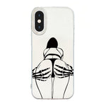 透明框 IMD 奶油色手機殼，適用於 iPhone 11 Pro Max，適用於 iPhone 11，適用於 iPhone 11 Pro，適用於 iPhone X / XS，適用於 iPhone XR，適用於 iPhone XS Max，適用於 iPhone 8 Plus / 7 Plus
