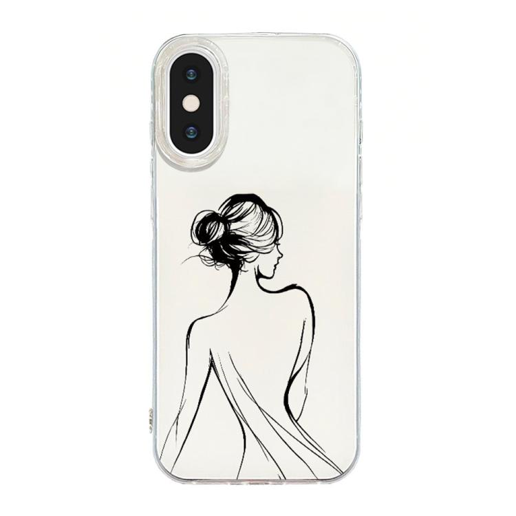 透明框 IMD 奶油色手機殼，適用於 iPhone 11 Pro Max，適用於 iPhone 11，適用於 iPhone 11 Pro，適用於 iPhone X / XS，適用於 iPhone XR，適用於 iPhone XS Max，適用於 iPhone 8 Plus / 7 Plus