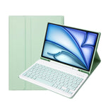 適用於 iPad Air 11 2024 / 2025 / Air 4 2020 / Air 5 2022 A098B 可拆式 ABS 超薄糖果色藍牙鍵盤保護殼，附支架與筆槽，A098B