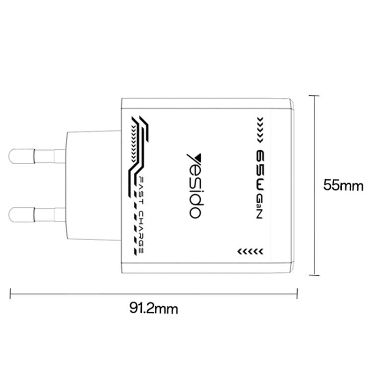 Yesido YC101 65W Mecha GaN Three-port Fast Charger, YC101