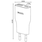 Yesido YC112 超薄20W雙埠PD QC快充器，YC112