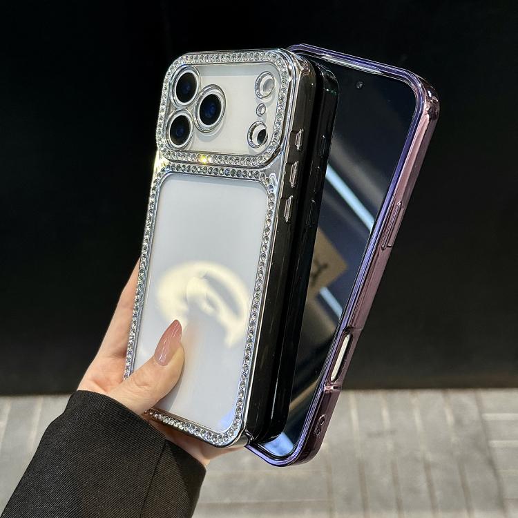 電鍍PC混合TPU水鑽手機殼，適用於 iPhone 17 Pro Max，適用於 iPhone 17 Pro