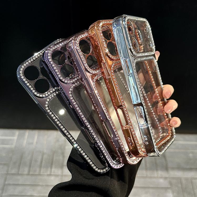 電鍍PC混合TPU水鑽手機殼，適用於 iPhone 17 Pro Max，適用於 iPhone 17 Pro