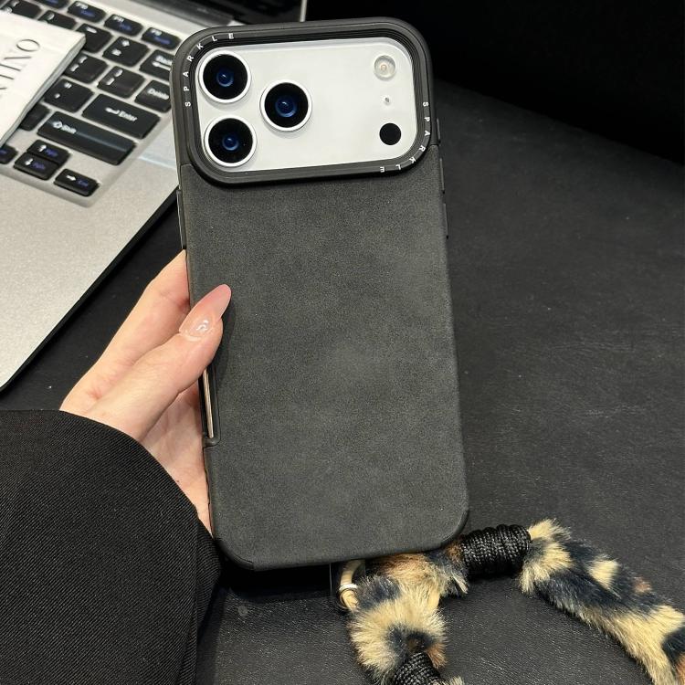 仿麂皮布料TPU手機殼附絲網印刷兔子絨繩，適用於 iPhone 17 Pro Max，適用於 iPhone 17 Pro，適用於 iPhone 17，適用於 iPhone 16 Pro Max，適用於 iPhone 16 Pro，適用於 iPhone 16，適用於 iPhone 15 Pro Max，適用於 iPhone 15 Pro