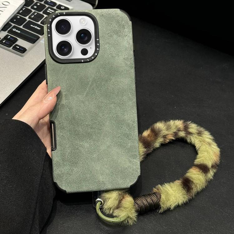 仿麂皮布料TPU手機殼附絲網印刷兔子絨繩，適用於 iPhone 17 Pro Max，適用於 iPhone 17 Pro，適用於 iPhone 17，適用於 iPhone 16 Pro Max，適用於 iPhone 16 Pro，適用於 iPhone 16，適用於 iPhone 15 Pro Max，適用於 iPhone 15 Pro