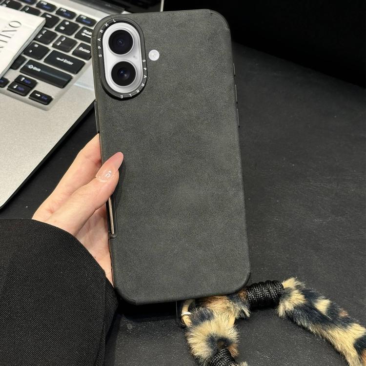 仿麂皮布料TPU手機殼附絲網印刷兔子絨繩，適用於 iPhone 17 Pro Max，適用於 iPhone 17 Pro，適用於 iPhone 17，適用於 iPhone 16 Pro Max，適用於 iPhone 16 Pro，適用於 iPhone 16，適用於 iPhone 15 Pro Max，適用於 iPhone 15 Pro