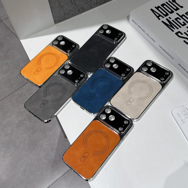 細孔羔羊皮磁吸手機殼，適用於 iPhone 17 Pro Max，適用於 iPhone 17 Pro