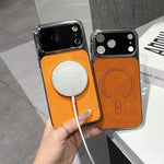 細孔羔羊皮磁吸手機殼，適用於 iPhone 17 Pro Max，適用於 iPhone 17 Pro