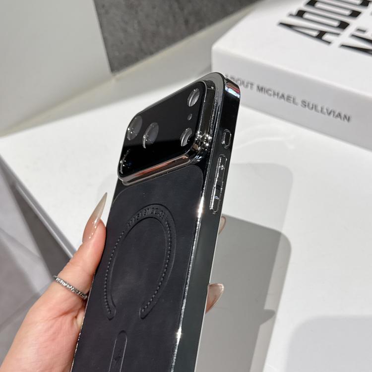 細孔羔羊皮磁吸手機殼，適用於 iPhone 17 Pro Max，適用於 iPhone 17 Pro