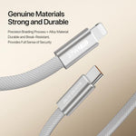 DUX DUCIS AUTO 系列 27W Type-C 轉 8 Pin 磁吸尼龍編織數據線，長度：1米，Type-C 轉 8 Pin