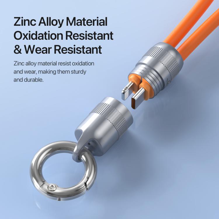 DUX DUCIS LCBA 系列 27W Type-C 轉 8 Pin 掛繩快充數據線，長度：30公分，Type-C 轉 8 Pin