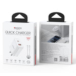 Yesido YC19U PD20W USB-C / Type-C 與 QC18W USB-A 雙接口充電器套裝，附 Type-C 轉 Type-C 線，YC19U