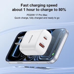 Yesido YC19U PD20W USB-C / Type-C 與 QC18W USB-A 雙接口充電器套裝，附 Type-C 轉 Type-C 線，YC19U