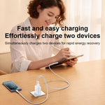 Yesido YC19U PD20W USB-C / Type-C 與 QC18W USB-A 雙接口充電器套裝，附 Type-C 轉 Type-C 線，YC19U