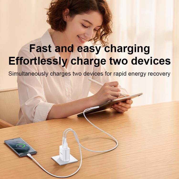 Yesido YC19U PD20W USB-C / Type-C 與 QC18W USB-A 雙接口充電器套裝，附 Type-C 轉 Type-C 線，YC19U