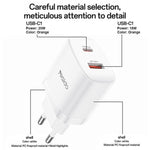 Yesido YC106 PD20W USB-C / Type-C 與 QC18W USB-A 雙接口充電器套裝，附 Type-C 轉 Type-C 線，YC106
