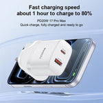 Yesido YC152 PD20W USB-C / Type-C 與 QC18W USB-A 雙接口充電器套裝，附 Type-C 轉 Type-C 線，YC152