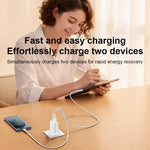 Yesido YC152 PD20W USB-C / Type-C 與 QC18W USB-A 雙接口充電器套裝，附 Type-C 轉 Type-C 線，YC152